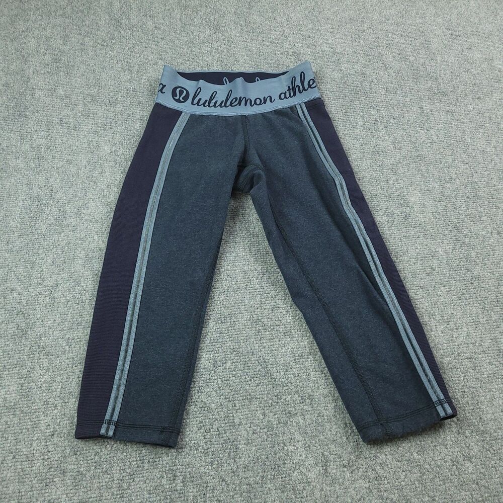 Lululemon Athletica Leggings Size 2 Spell Out Yoga Pants Warm Blue
